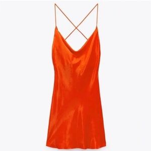 ZARA Short Satin Effect Dress - NWT